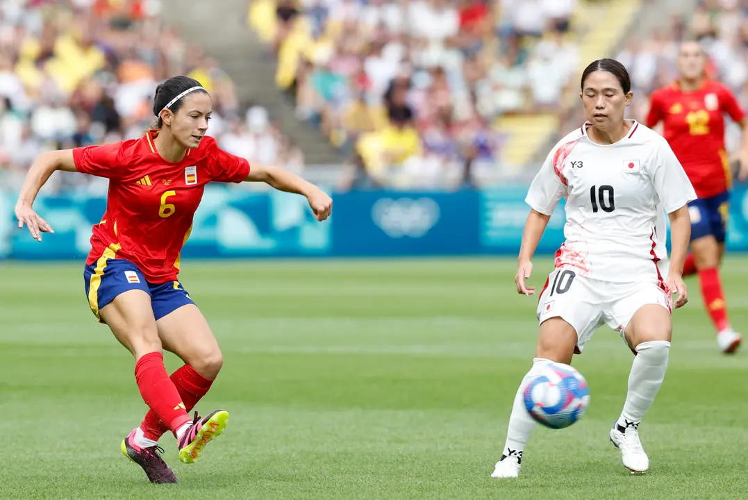 Aitana Bonmat&iacute;, en un momento del partido contra Jap&oacute;n. EFE/ Miguel To&ntilde;a