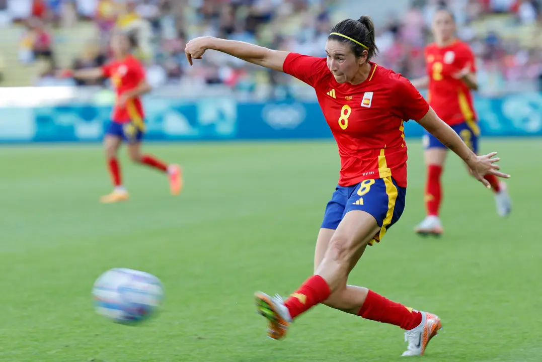 Mariona Caldentey, durante el partido. EFE/ Miguel To&ntilde;a