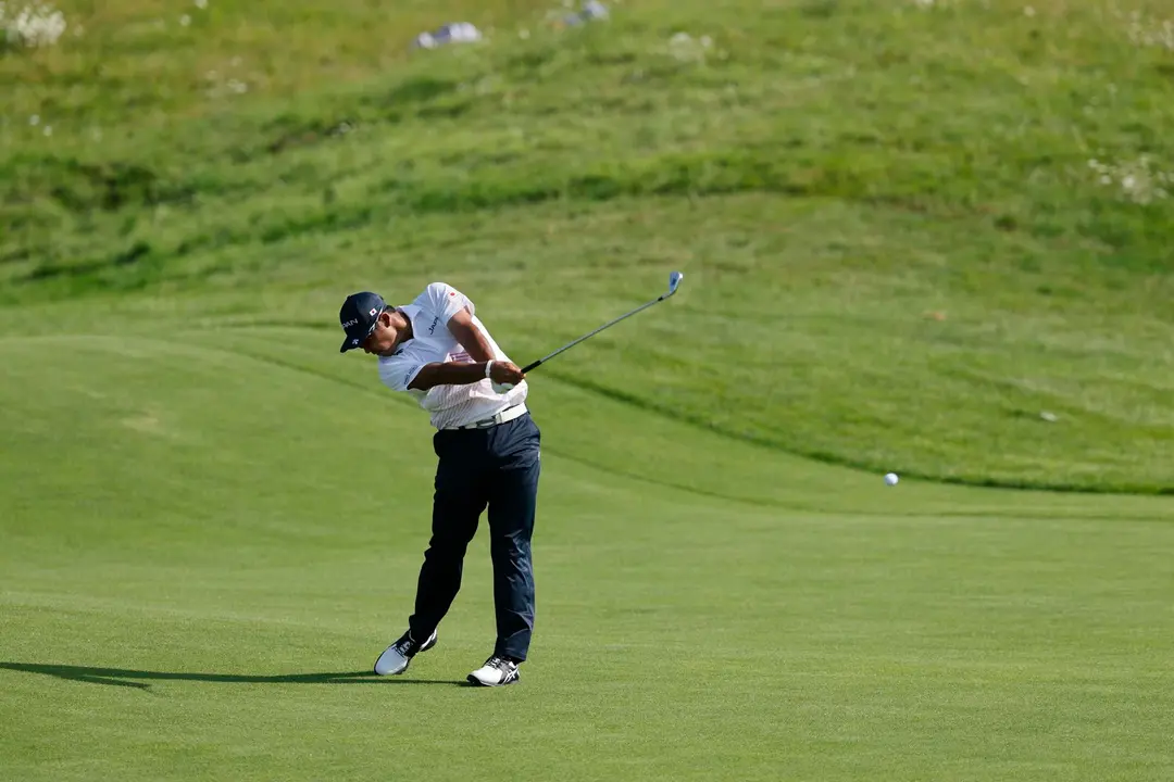 El japon&eacute;s Hideki Matsuyama en Saint-Quentin-en-Yvelines, Francia. EFE/EPA/ERIK S. LESSER