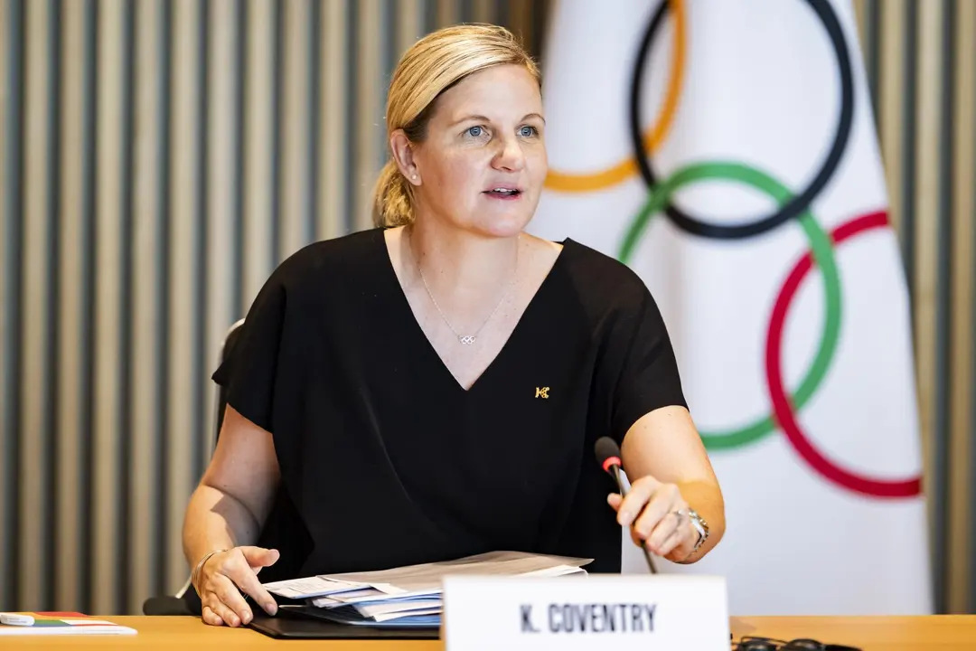 La nueva presidenta del Comit&eacute; Ol&iacute;mpico Internacional (COI), la zimbabuense Kirsty Coventry, durante la reuni&oacute;n del Comisi&oacute;n Ejecutiva del COI.) EFE/EPA/JEAN-CHRISTOPHE BOTT