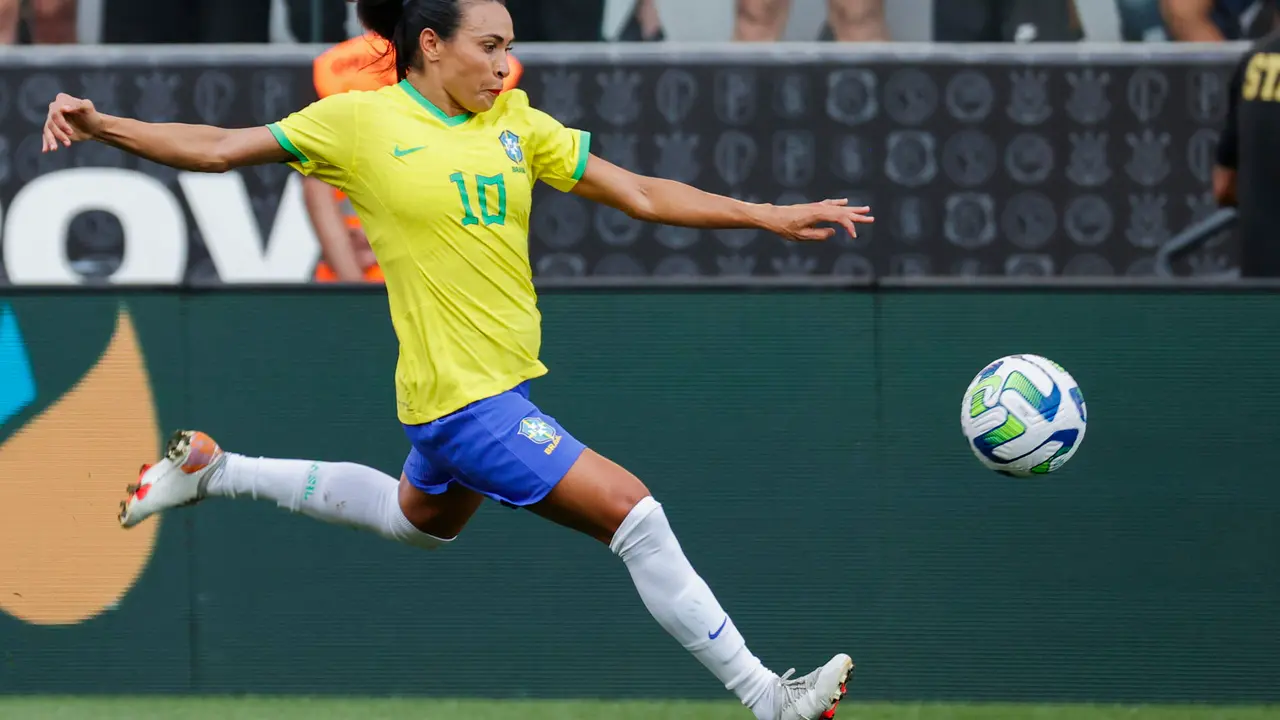 Fotograf&iacute;a de archivo de la futbolista brasile&ntilde;a Marta Vieira Da Silva. EFE/ Sebastiao Moreira