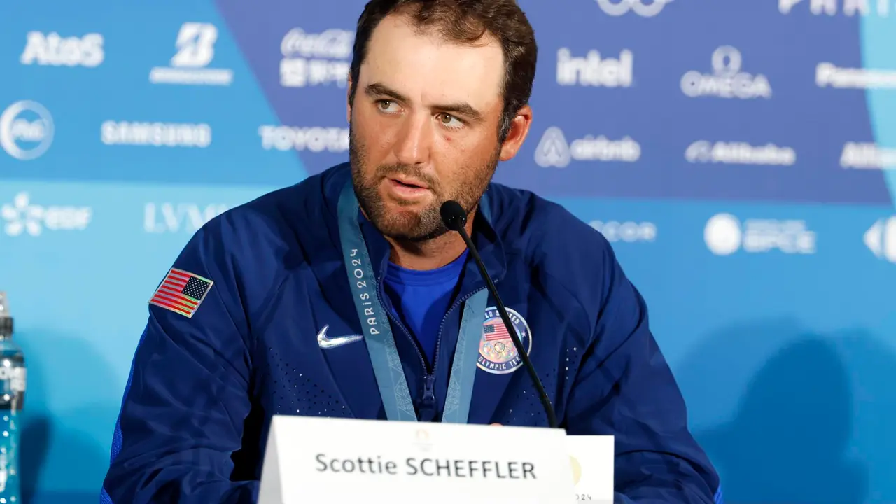 El estadounidense Scottie Scheffler, n&uacute;mero uno mundial y campe&oacute;n ol&iacute;mpico de golf en Par&iacute;s 2024 EFE/EPA/ERIK S. LESSER